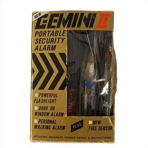 Vintage Gemini II Portable Security Alarm New Open Box Door Window Walking